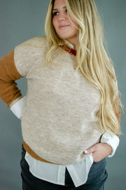 Gwen Wool Blend Sweater Taupe