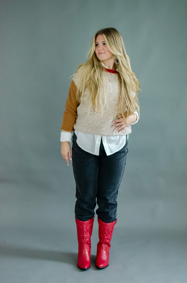 Gwen Wool Blend Sweater Taupe