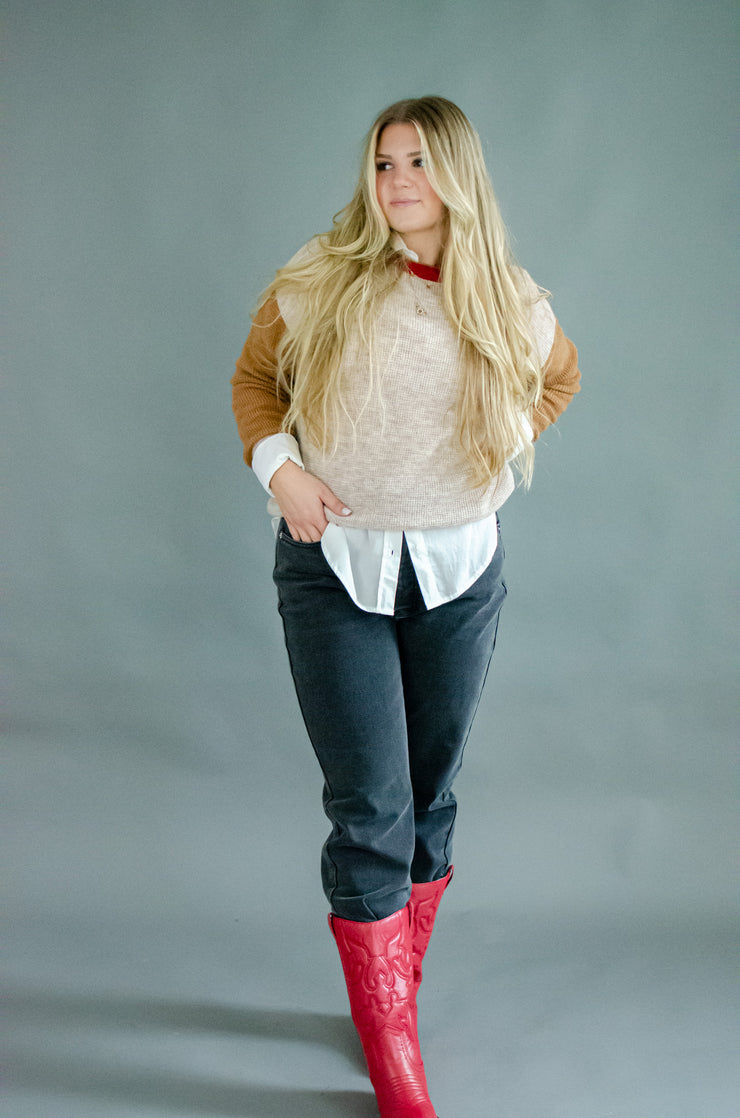 Gwen Wool Blend Sweater Taupe