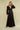 Nicole Long Sleeve Satin Gown Black