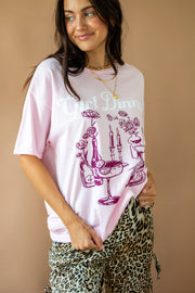 Girl Dinner Graphic Tee Pink