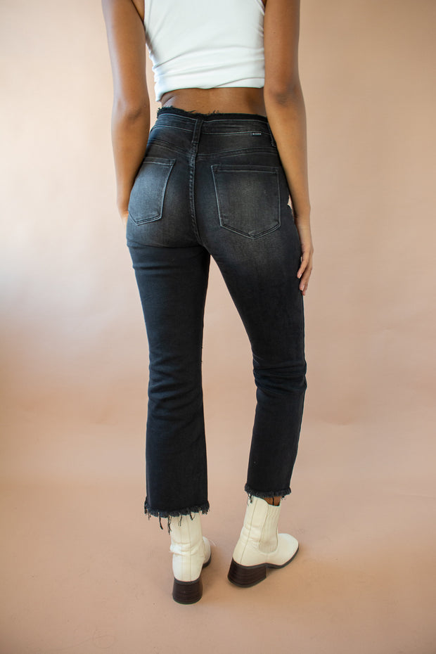 Marlee Fray Hem Jeans Black