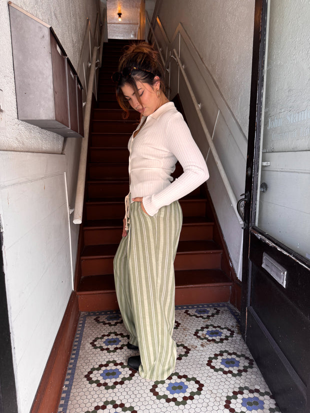 Seaside Stripe Linen Pants