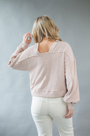 Laura Ribbed Top Oatmeal