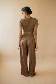 Brandy Wide Leg Pants Chocolate