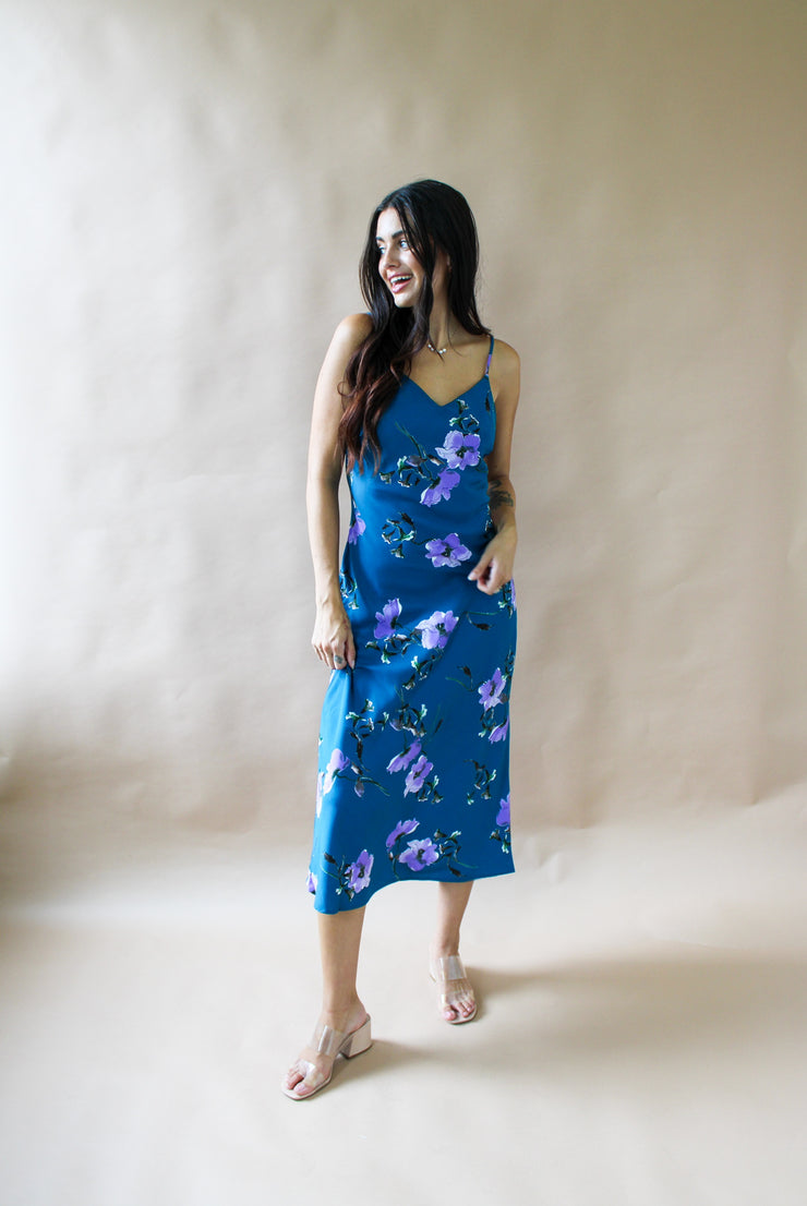 Demi Floral Maxi Dress Teal