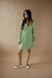 Ella Satin Dress Sage