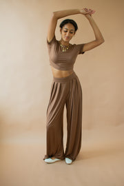 Brandy Wide Leg Pants Chocolate