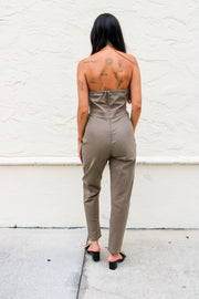 Brielle Denim Jumpsuit Olive