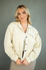 Jayra Corduroy Jacket Beige