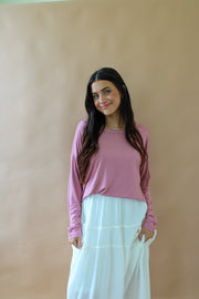 Sarah Long Sleeve Top Mauve