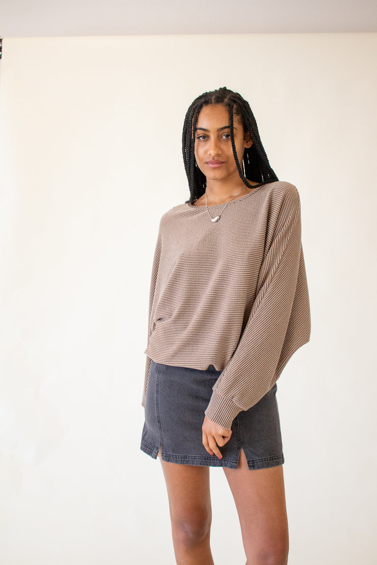 Tomi Ribbed Sweater Brown