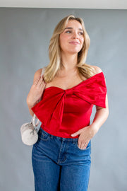 The Best Gift Bow Tube Top Red