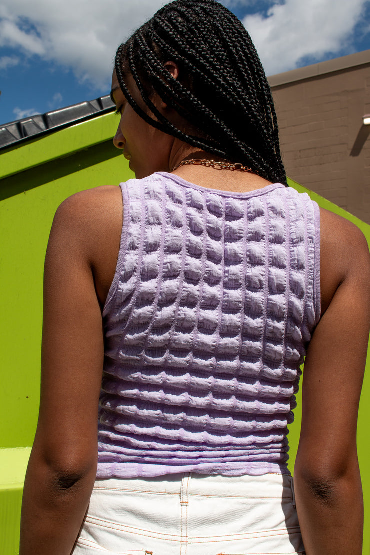 Adan Textured Tank Lilac