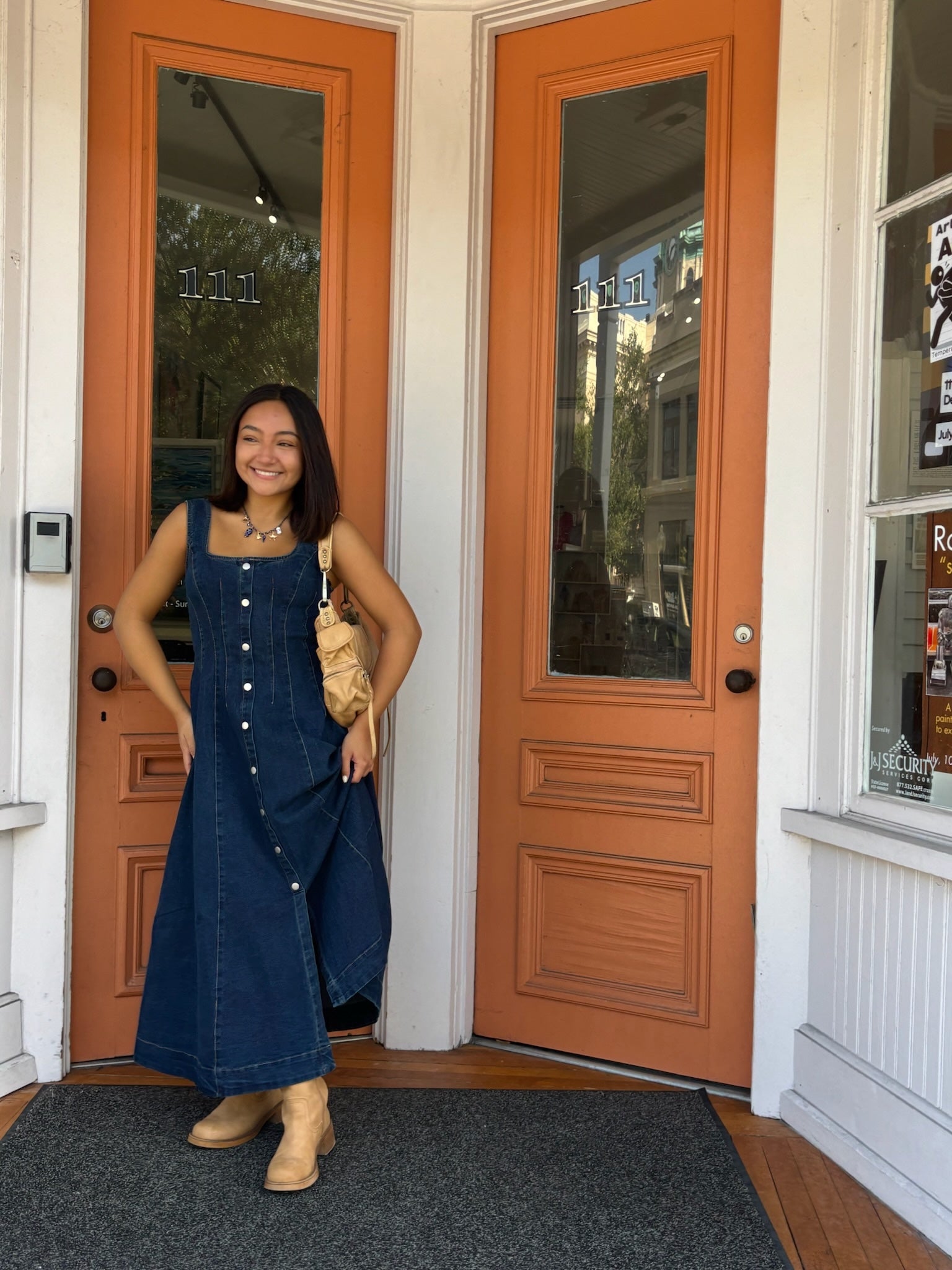 Samantha Denim Midi Dress M