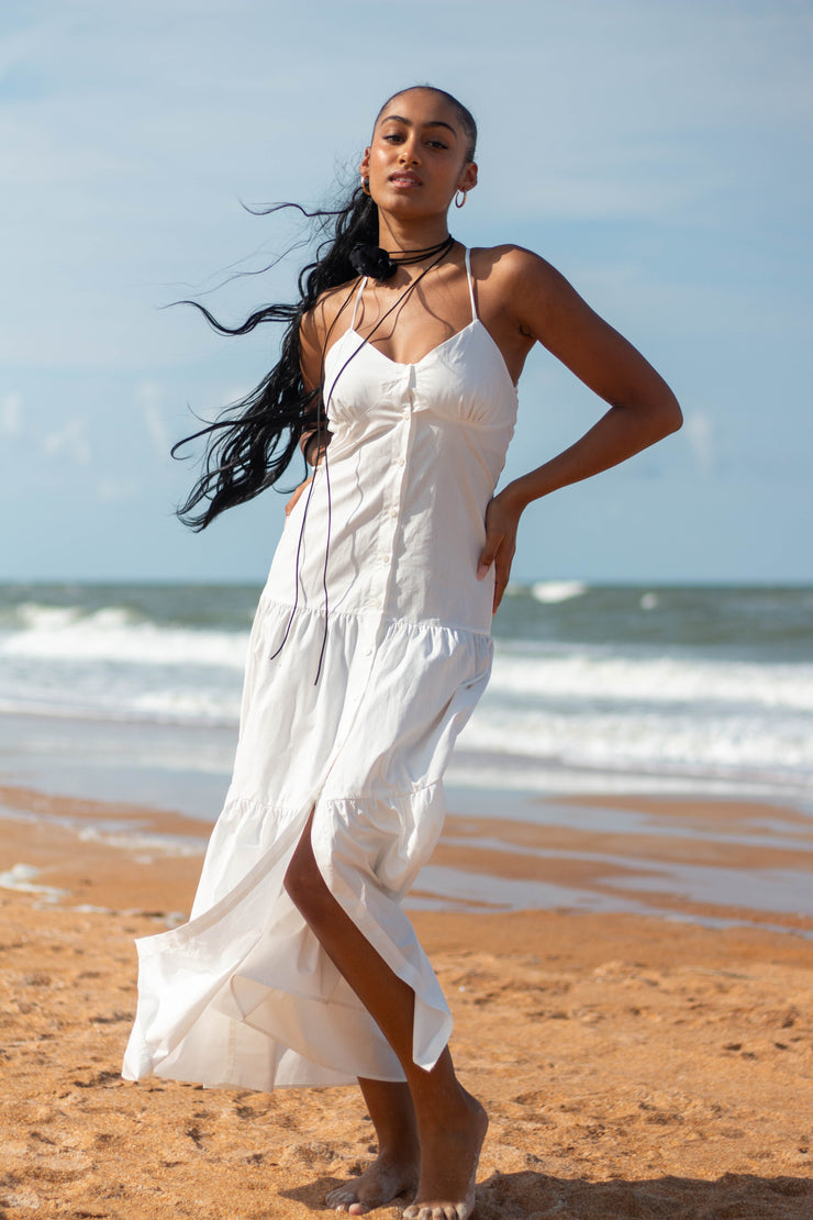 Arielle Cotton Maxi Dress White