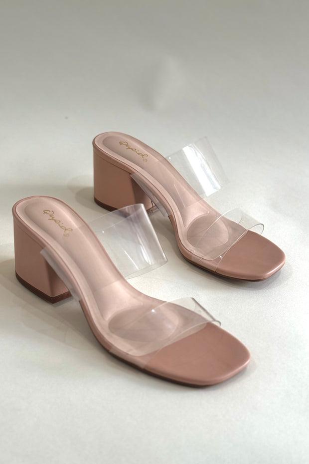 Tamara Clear Double Strap Heel Sandal