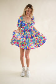 Sophia Floral Mini Dress Multi