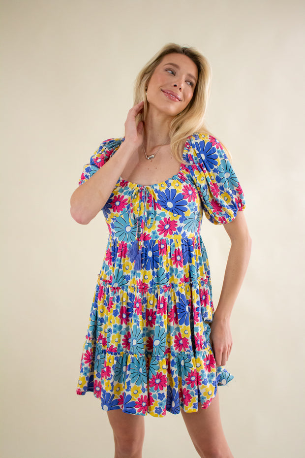 Sophia Floral Mini Dress Multi