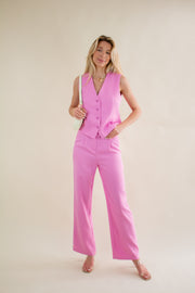 Amber Tailored Vest Pink