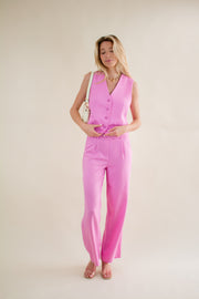 Amber Tailored Vest Pink