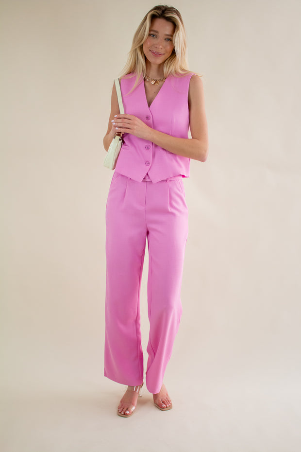 Amber Belted Pants Pink