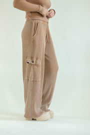 Ileana Waffle Knit Pants Taupe