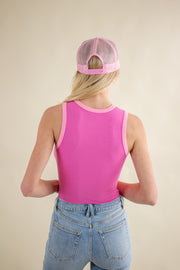 Raye Ribbed Bodysuit Pink