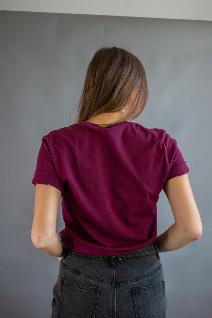 Merry Merry Graphic Tee Burgundy