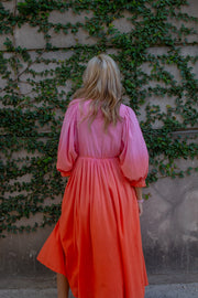 Anya Ombre Midi Dress Pink