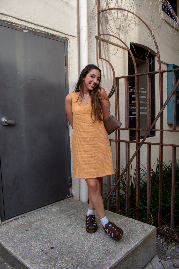 Maggie Knit Mini Dress Orange