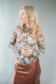 Darla Floral Mesh Top