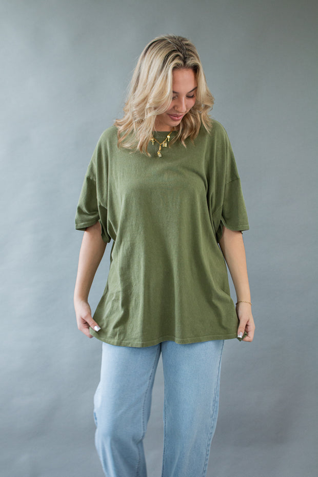 Scarlett Oversized Top Olive