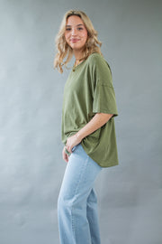 Scarlett Oversized Top Olive