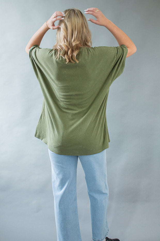 Scarlett Oversized Top Olive