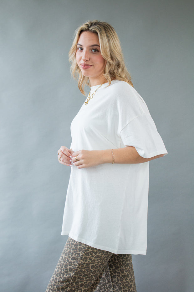 Scarlett Oversized Top White