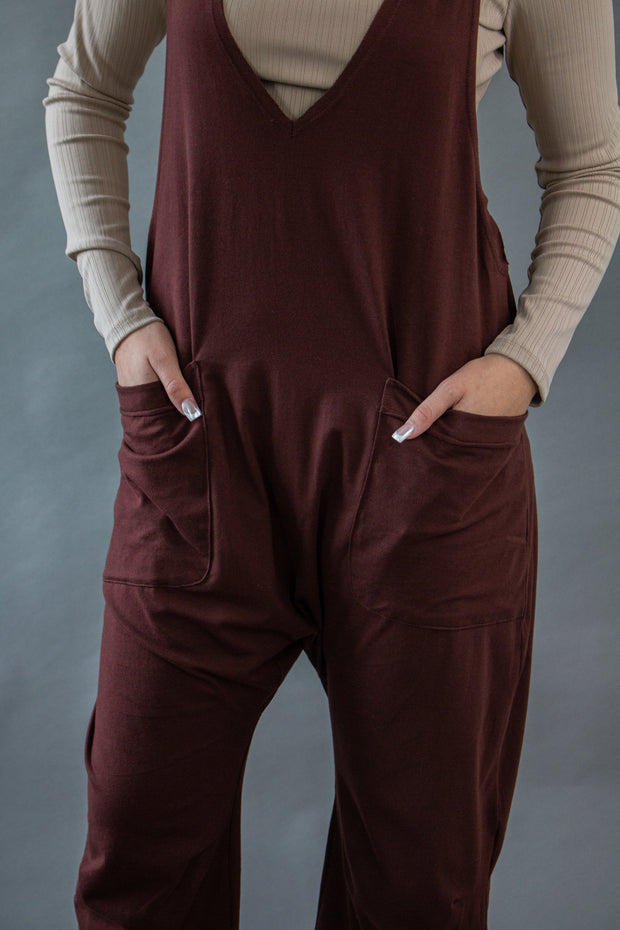 Claire Loose Fit Jumpsuit Brown