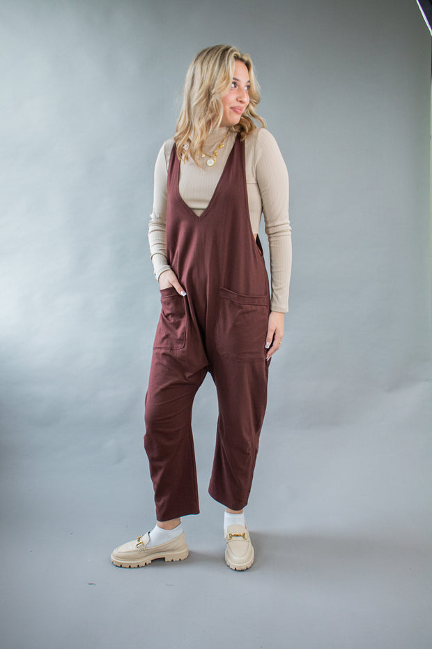 Claire Loose Fit Jumpsuit Brown