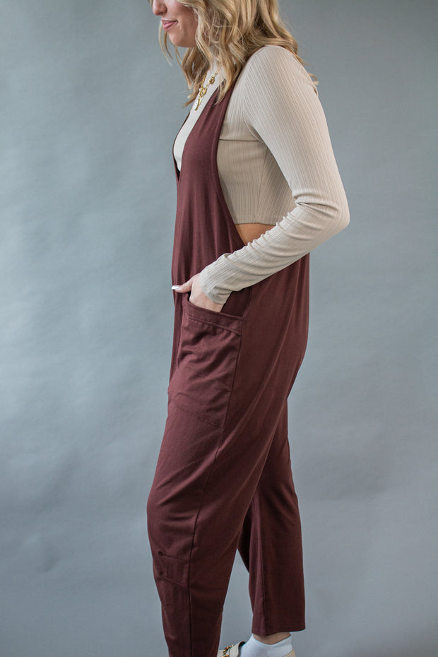 Claire Loose Fit Jumpsuit Brown