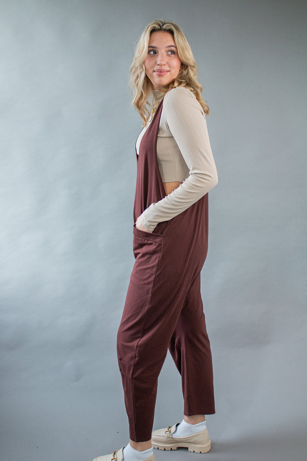 Claire Loose Fit Jumpsuit Brown