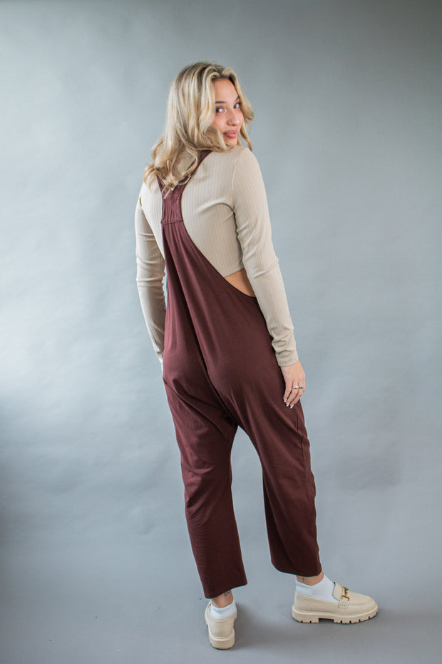 Claire Loose Fit Jumpsuit Brown