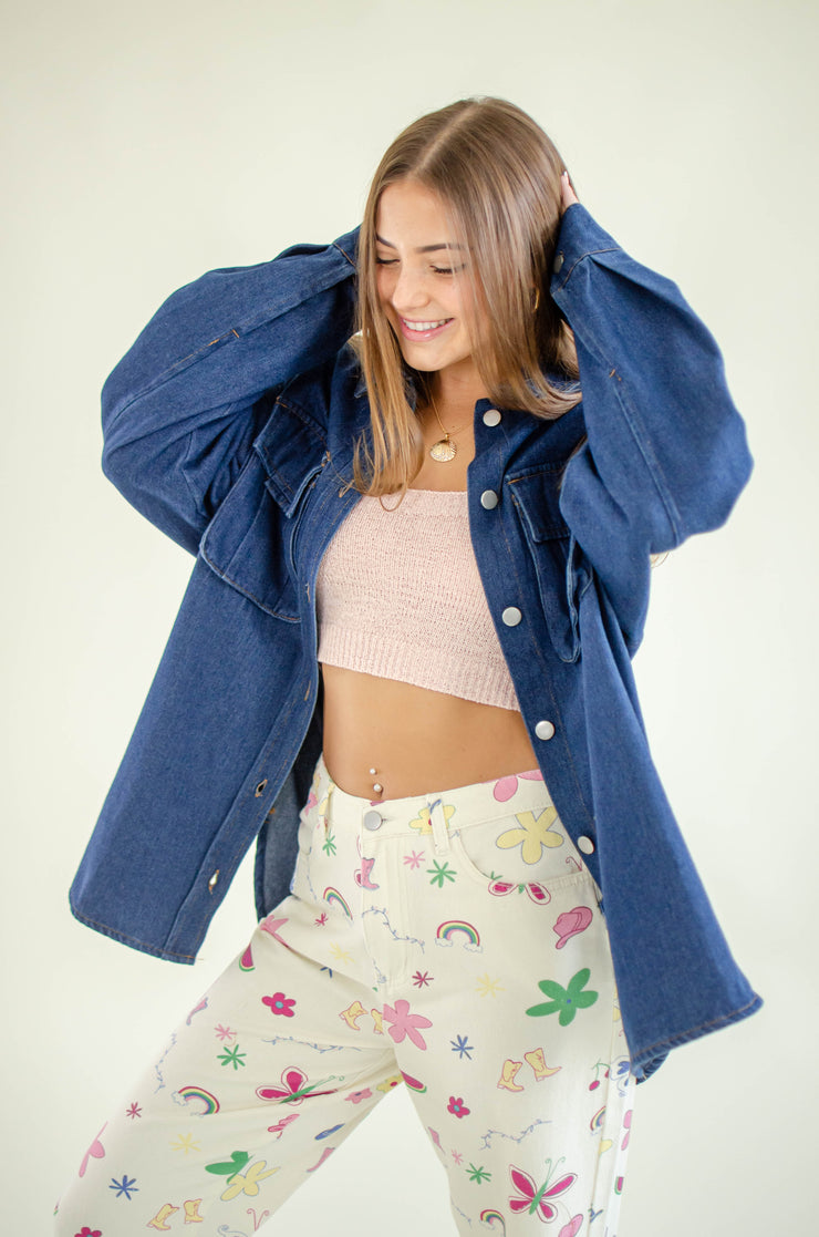 Aisha Oversized Denim Shacket