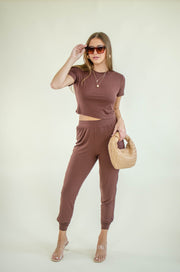 Mina Crop Top Brown