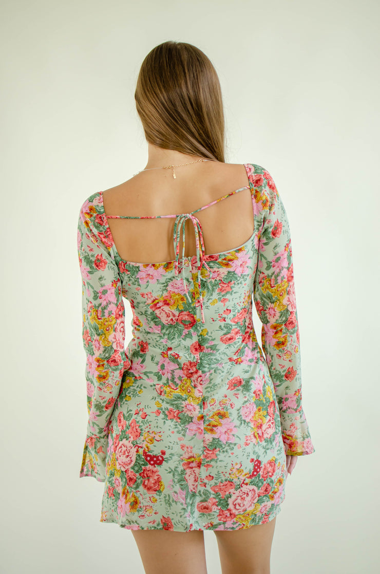 Liana Floral Dress Sage