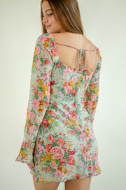 Liana Floral Dress Sage