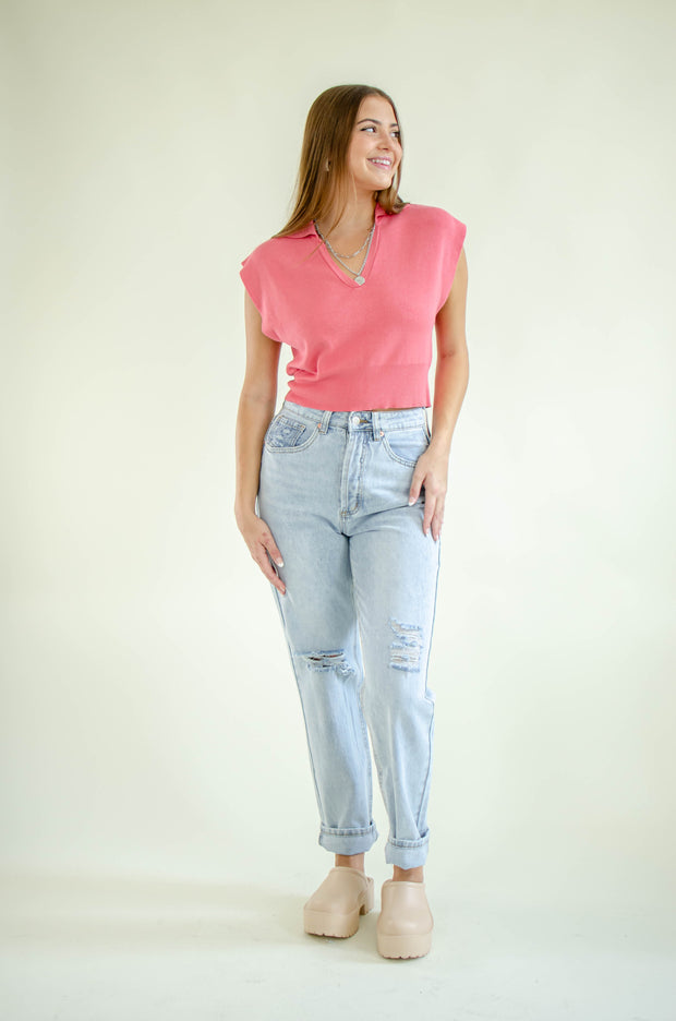 Back to Bliss Crop Top Pink