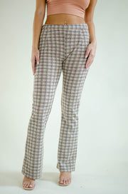 Lex Tweed Flare Pants Brown
