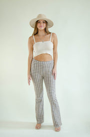Lex Tweed Flare Pants Brown