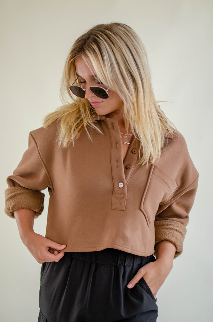 Railey Crop Sweater Mocha