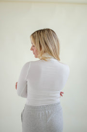 Catie Turtleneck Bodysuit White